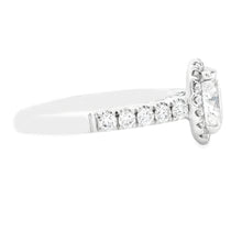 1.49ct Oval Cut 14k White Gold Halo Engagement Ring