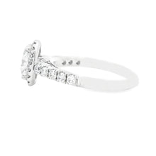 1.49ct Oval Cut 14k White Gold Halo Engagement Ring