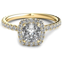 Cushion Halo Diamond Engagement Ring