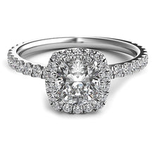 Cushion Halo Diamond Engagement Ring