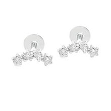 .25ct 18k Gold Diamond Flat Back Studs