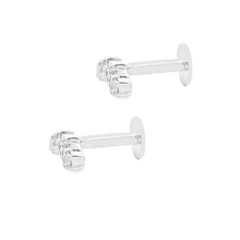 .25ct 18k Gold Diamond Flat Back Studs