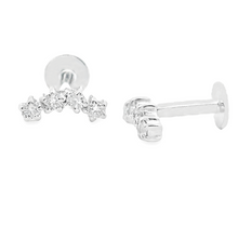 .25ct 18k Gold Diamond Flat Back Studs