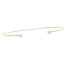 14k Yellow Gold Diamond Cuff Bangle