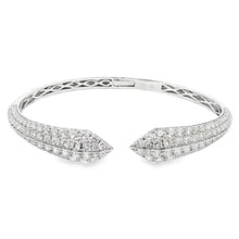 5.49ct 18k White Gold Diamond Cuff Bangle