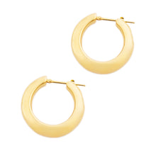 18k Yellow Gold Hoops - 1"