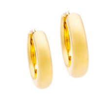 18k Yellow Gold Hoops - 1"