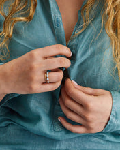 Nanis 18k Yellow Gold Aquamarine & Diamond Ring