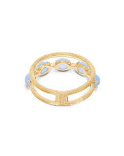 Nanis 18k Yellow Gold Aquamarine & Diamond Ring