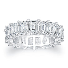 Emerald Cut Platinum Diamond Eternity Ring