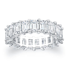 Emerald Cut Platinum Diamond Eternity Ring