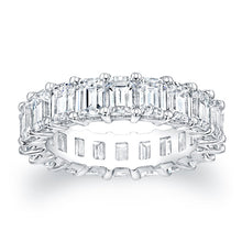 Emerald Cut Platinum Diamond Eternity Ring