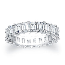 Emerald Cut Platinum Diamond Eternity Ring