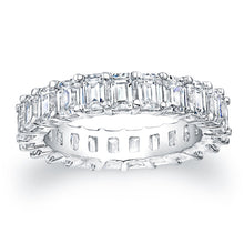Emerald Cut Platinum Diamond Eternity Ring