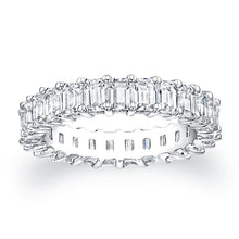 Emerald Cut Platinum Diamond Eternity Ring