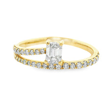 18k Yellow Gold Diamond Bypass Ring