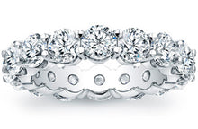 Round Brilliant Cut Platinum Diamond Eternity Ring