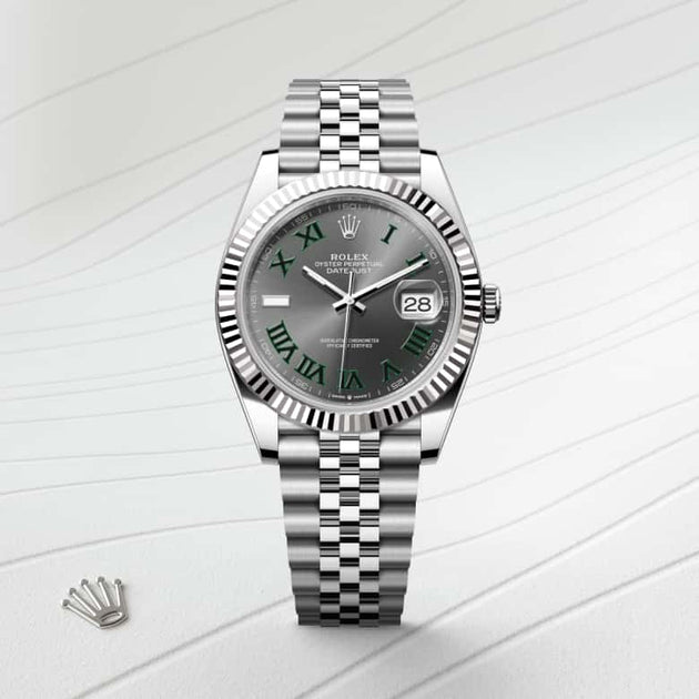 Rolex Datejust in White Rolesor - combination of Oystersteel and white gold, M126334-0022 - H.L. Gross Jewelers