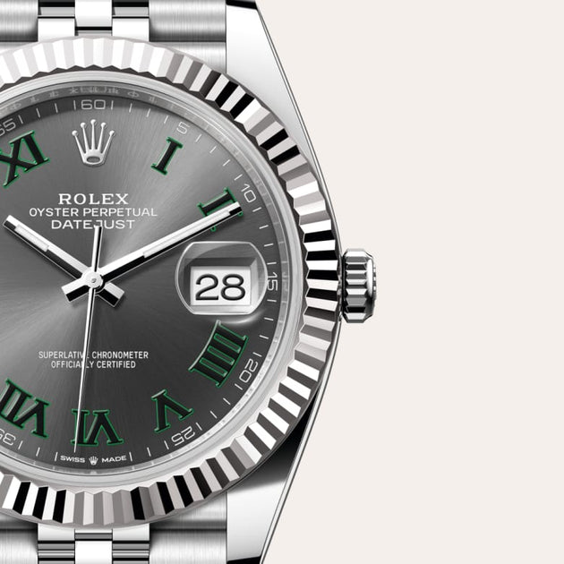 Rolex Datejust in White Rolesor - combination of Oystersteel and white gold, M126334-0022 - H.L. Gross Jewelers