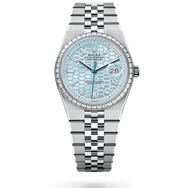 Rolex Land-Dweller in Platinum, M127286TBR-0001 - H.L. Gross Jewelers