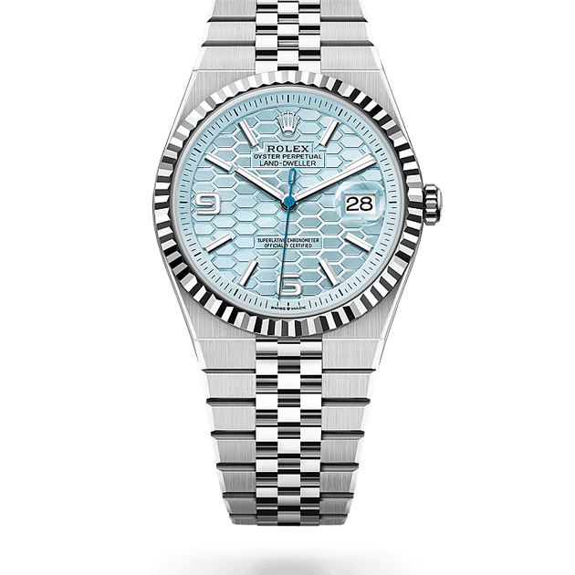 Rolex Land-Dweller in Platinum, M127336-0001 - H.L. Gross Jewelers
