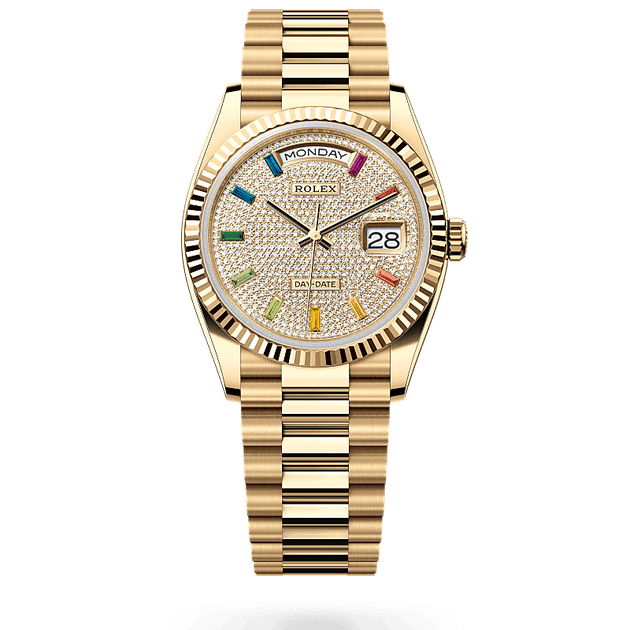 Rolex Day-Date in 18 ct yellow gold, M128238-0051 - H.L. Gross Jewelers