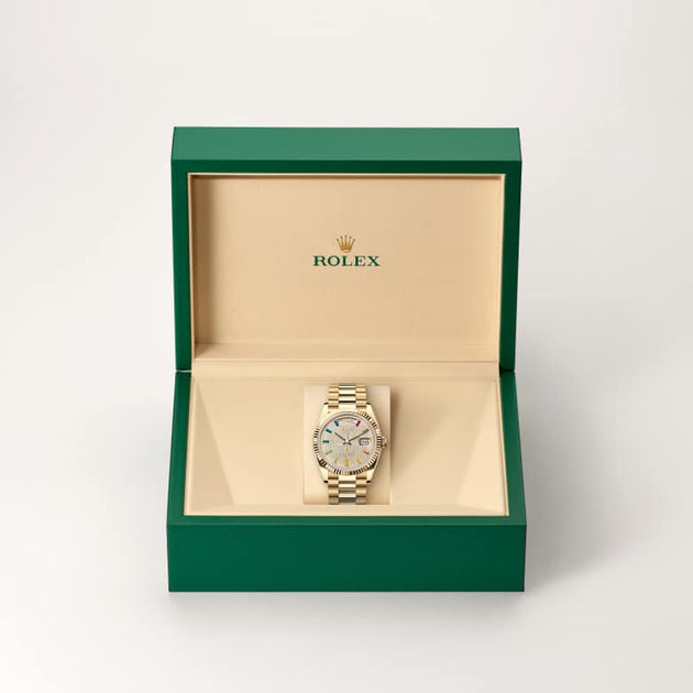 Rolex Day-Date in 18 ct yellow gold, M128238-0051 - H.L. Gross Jewelers