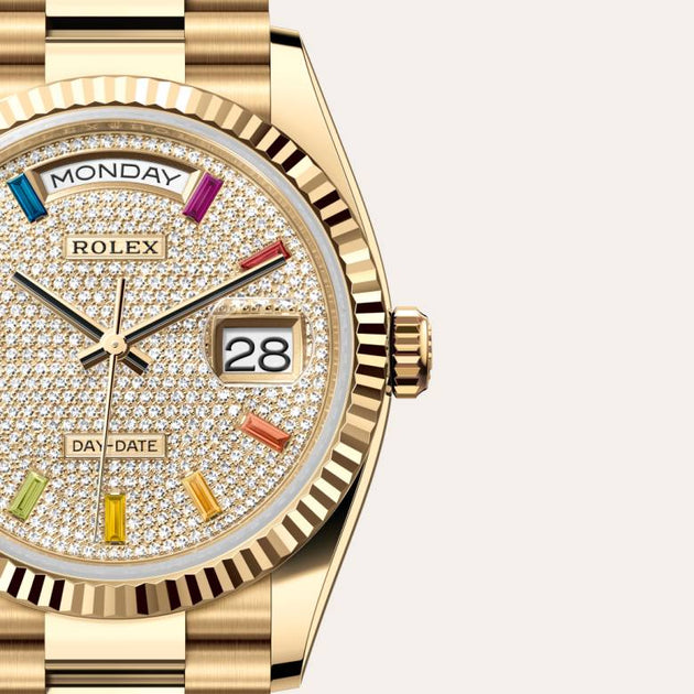 Rolex Day-Date in 18 ct yellow gold, M128238-0051 - H.L. Gross Jewelers