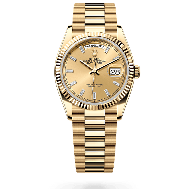 Rolex Day-Date in 18 ct yellow gold, M128238-0132 - H.L. Gross Jewelers