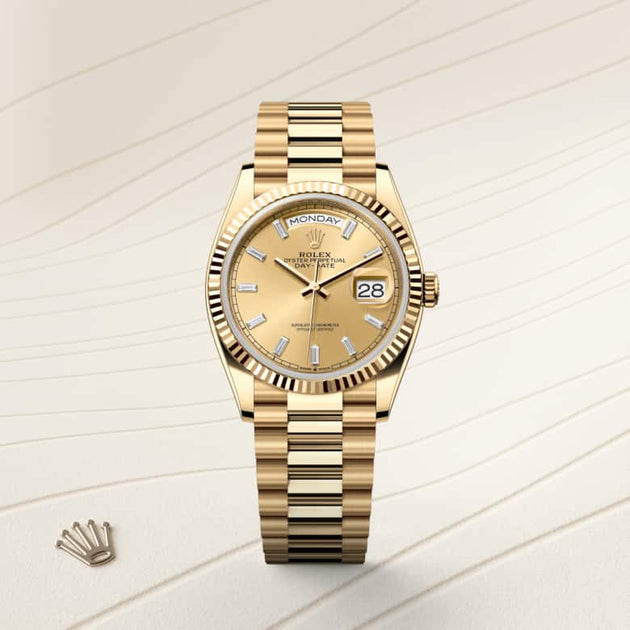 Rolex Day-Date in 18 ct yellow gold, M128238-0132 - H.L. Gross Jewelers