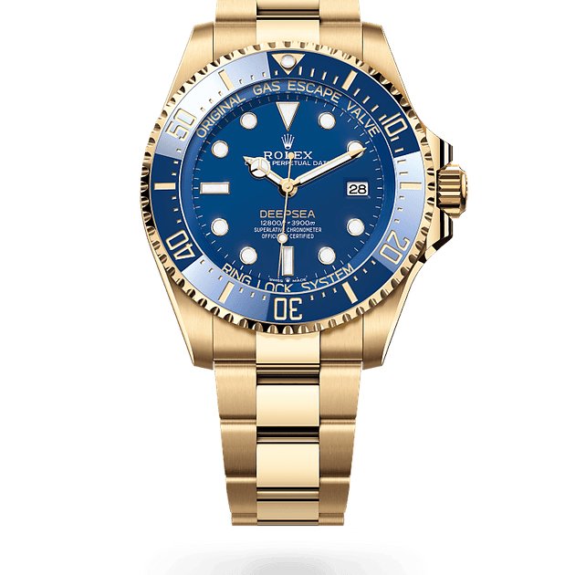 Rolex Deepsea in 18 ct yellow gold, M136668LB-0001 - H.L. Gross Jewelers