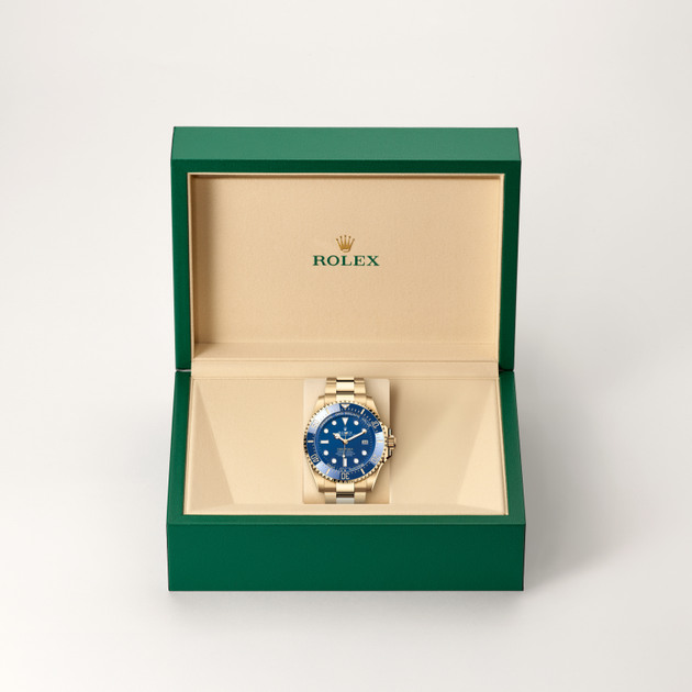 Rolex Deepsea in 18 ct yellow gold, M136668LB-0001 - H.L. Gross Jewelers