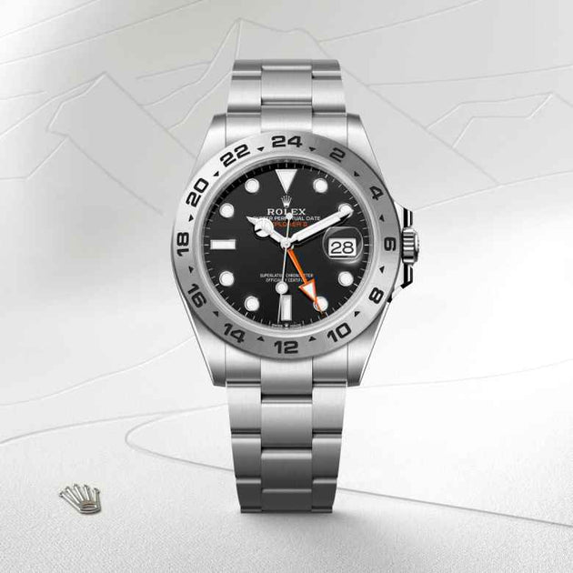 Rolex Explorer II in Oystersteel, M226570-0002 - H.L. Gross Jewelers