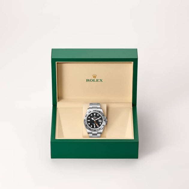 Rolex Explorer II in Oystersteel, M226570-0002 - H.L. Gross Jewelers