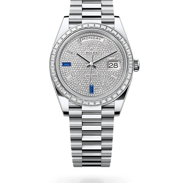Rolex Day-Date in Platinum, M228396TBR-0021 - H.L. Gross Jewelers