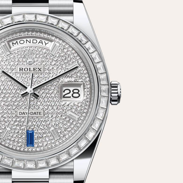 Rolex Day-Date in Platinum, M228396TBR-0021 - H.L. Gross Jewelers