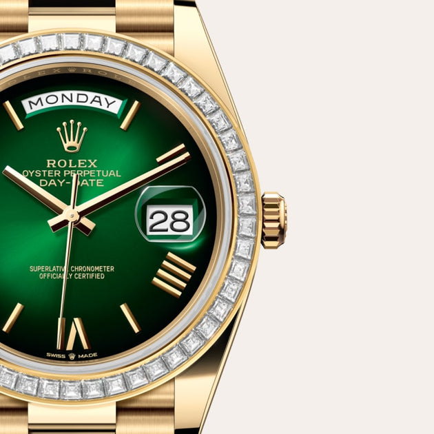 Rolex Day-Date in 18 ct yellow gold, M228398TBR-0042 - H.L. Gross Jewelers