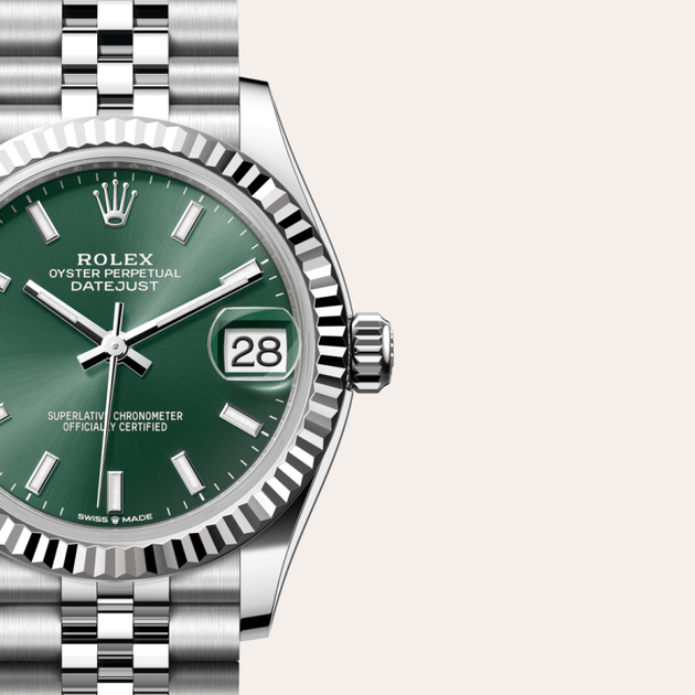 Rolex Datejust in White Rolesor - combination of Oystersteel and white gold, M278274-0018 - H.L. Gross Jewelers