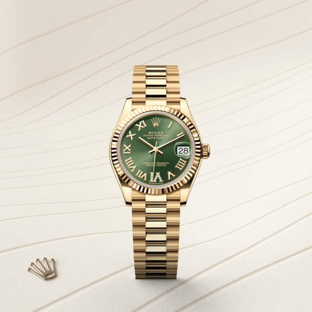 Rolex Datejust in 18 ct yellow gold, M278278-0030 - H.L. Gross Jewelers
