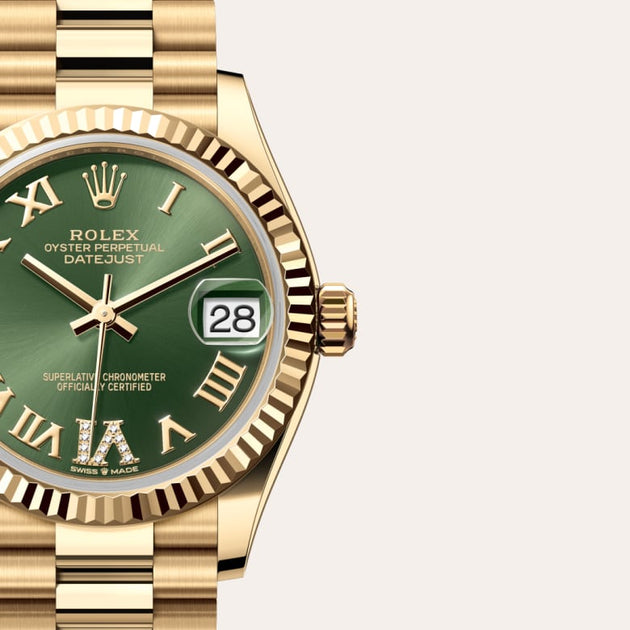 Rolex Datejust in 18 ct yellow gold, M278278-0030 - H.L. Gross Jewelers