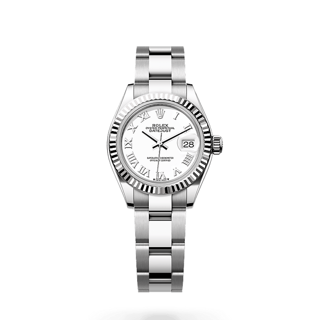 Rolex Lady-Datejust in White Rolesor - combination of Oystersteel and white gold, M279174-0020 - H.L. Gross Jewelers