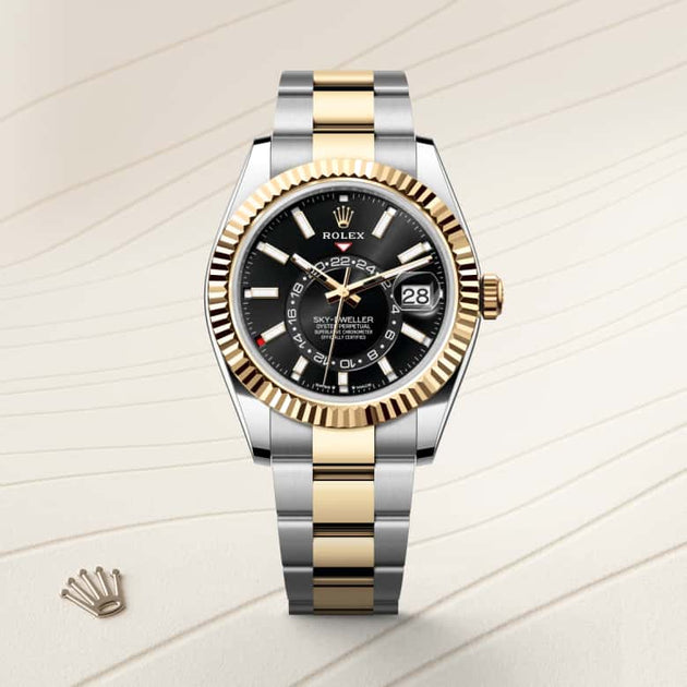 Rolex Sky-Dweller in Yellow Rolesor - combination of Oystersteel and yellow gold, M336933-0003 - H.L. Gross Jewelers