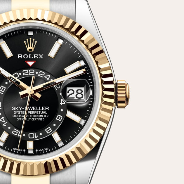 Rolex Sky-Dweller in Yellow Rolesor - combination of Oystersteel and yellow gold, M336933-0003 - H.L. Gross Jewelers