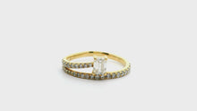 18k Yellow Gold Diamond Bypass Ring