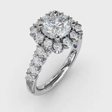 Fana Large Cushion Halo Engagement Ring