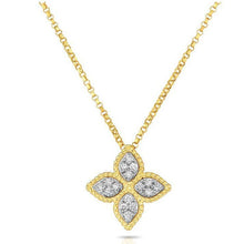 Roberto Coin Medium Flower Pendant with Diamonds