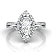 Martin Flyer Pave Split Shank Diamond Engagement Ring