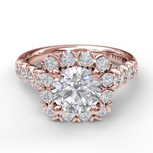 Fana Large Cushion Halo Engagement Ring