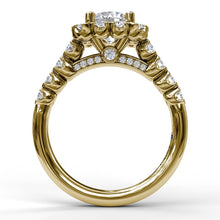 Fana Large Cushion Halo Engagement Ring