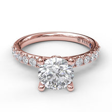 Fana Classic Pave Round Cut Engagement Ring